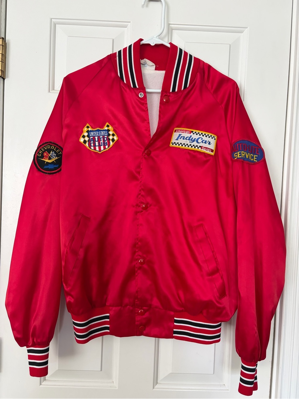 1980s Vintage Westark Racing bomber jacket w/ rare patches